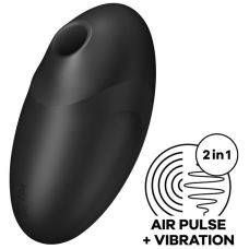 Вакуумний стимулятор з вібрацією – Satisfyer Vulva Lover 3 Black – 11 вакуумних режимів + 12 вібро-режимів