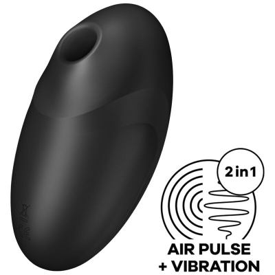Вакуумний стимулятор з вібрацією – Satisfyer Vulva Lover 3 Black – 11 вакуумних режимів + 12 вібро-режимів