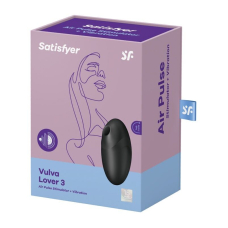 Вакуумний стимулятор з вібрацією – Satisfyer Vulva Lover 3 Black – 11 вакуумних режимів + 12 вібро-режимів