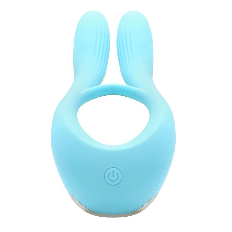 Вибратор для пар – KISTOY Martin Blue – 2 мотора, крепление на пенис, 10 режимов вибрации, гибкие рельефные кончики