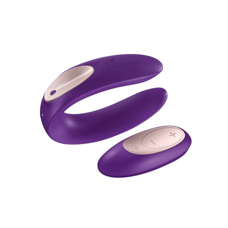 Вібратор для пар Satisfyer Double Plus Remote – пульт керування, стимуляція клітора та точки G, 2 моторчика