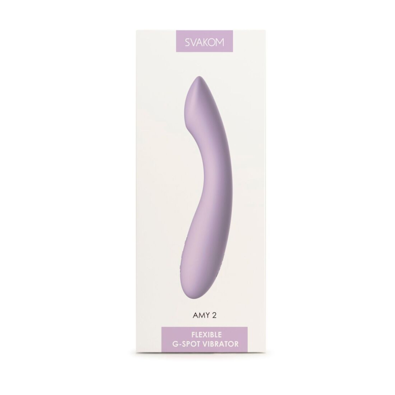 Вибратор для точки G – Svakom Amy 2 Pastel Lilac – интеллектуальный режим
