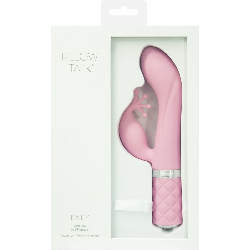 Вибратор-кролик – Pillow Talk Kinky Pink с кристаллом Сваровски, два мощных мотора