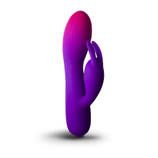 Вібратор-кролик – Rocks Off Glo Girl Rabbit, 2 мотори, 10 режимів, працює від батарейок