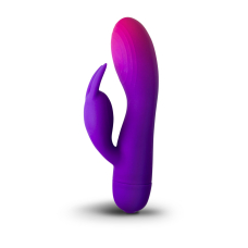 Вібратор-кролик – Rocks Off Glo Girl Rabbit, 2 мотори, 10 режимів, працює від батарейок