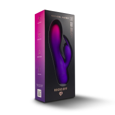 Вібратор-кролик – Rocks Off Glo Girl Rabbit, 2 мотори, 10 режимів, працює від батарейок
