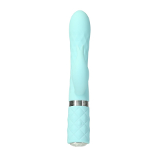 Вибратор-кролик с оборотами и вибрацией – Pillow Talk Lively Teal – кристалл Swarovski, двойной мотор
