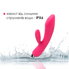 Вібратор-кролик з перлинною стимуляцією точки G – Svakom Trysta Plum Red – ребристий відросток для клитора