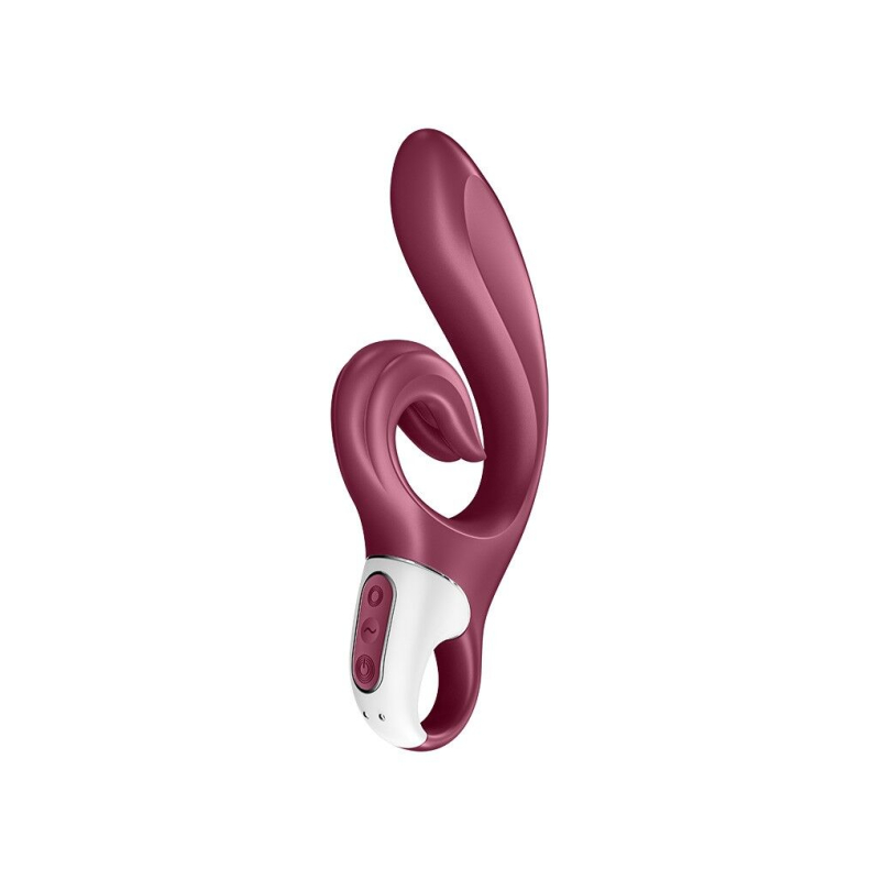 Вибратор-кролик с тройным отростком – Satisfyer Love Me Red – гибкий ствол, 3 мотора, 12 вибро-режимов