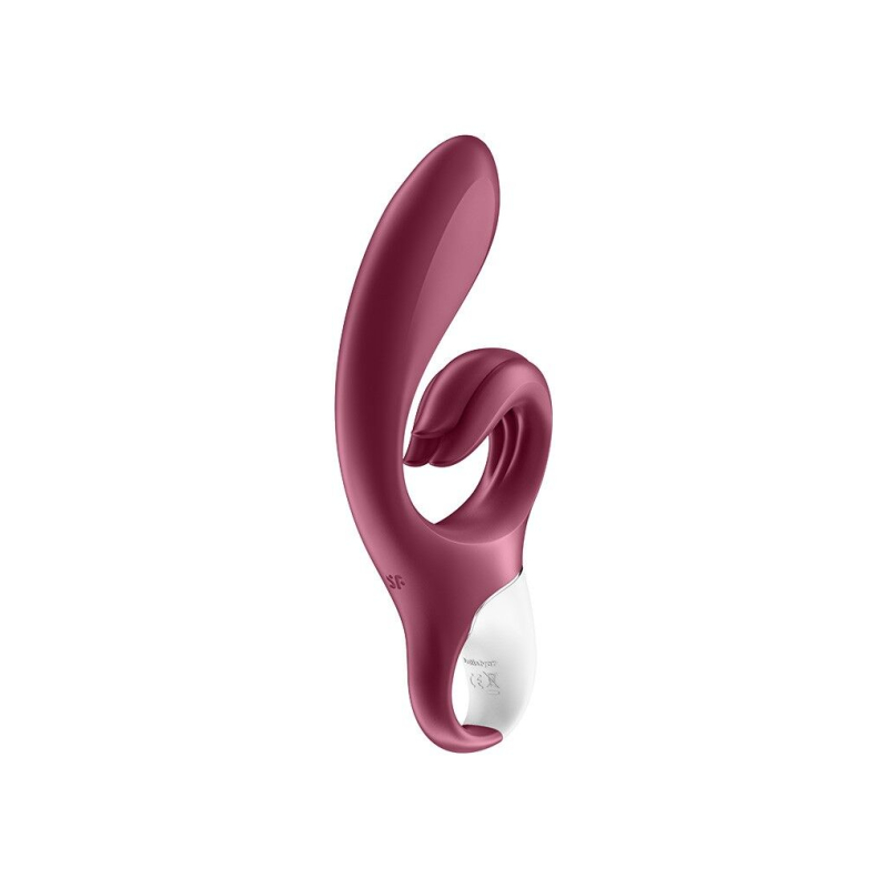 Вибратор-кролик с тройным отростком – Satisfyer Love Me Red – гибкий ствол, 3 мотора, 12 вибро-режимов