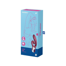 Вибратор-кролик с тройным отростком – Satisfyer Love Me Red – гибкий ствол, 3 мотора, 12 вибро-режимов
