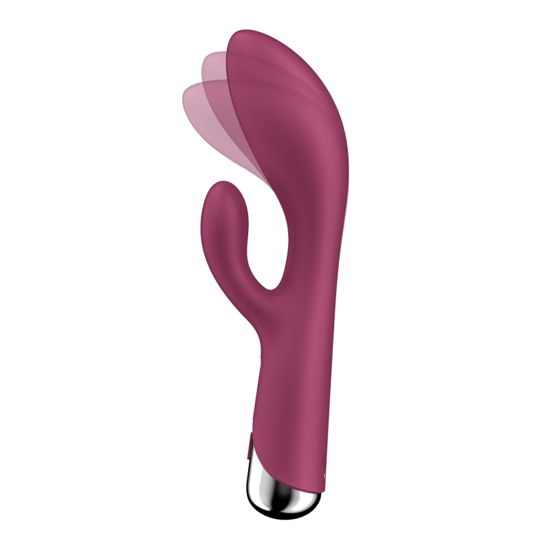 Вибратор-кролик с ротацией – Satisfyer Spinning Rabbit 1 Red – 3 мотора, вращение + вибрация