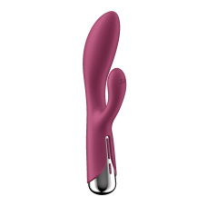 Вібратор-кролик з ротацією – Satisfyer Spinning Rabbit 1 Red – 3 мотори, обертання + вібрація