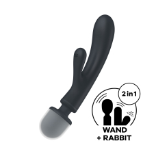 Вібратор-кролик з вібромасажером – Satisfyer Triple Lover Grey – 3 мотори, двойний вібратор