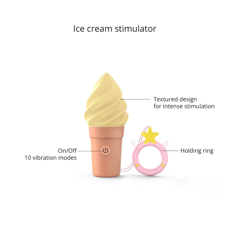 Вибратор-мороженое – Love To Love CAND'ICE VANILLA POP – 10 разнообразных режимов вибрации