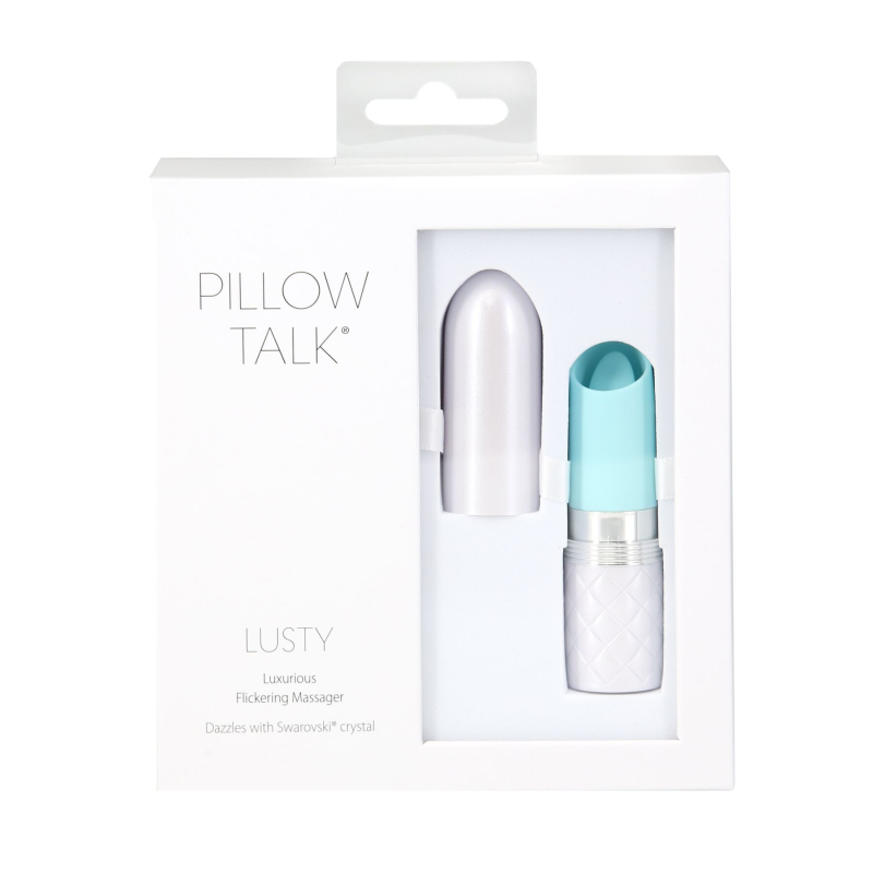 Вібратор-помада з язичком – Pillow Talk Lusty Teal – високоякісний силікон