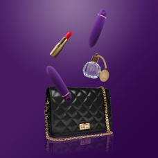 Віброкуля – RIANNE S Classique Vibe – 7 режимів, чохол-косметичка Deep Purple