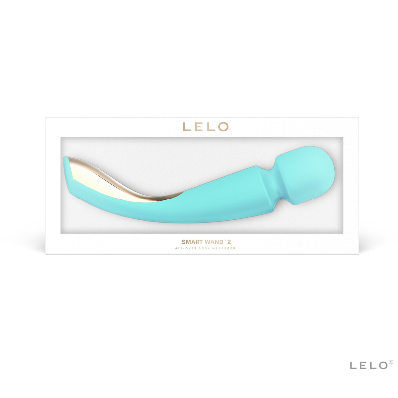 Вибромассажер микрофон большого размера – LELO Smart Wand 2 Large Aqua – 10 уникальных режимов вибрации