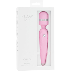 Вибромассажер микрофон с кристаллом Swarovsky – PILLOW TALK Cheeky Pink – гибкая головка + турбо-кнопка мощности