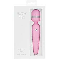 Вибромассажер микрофон с кристаллом Swarovsky – PILLOW TALK Cheeky Pink – гибкая головка + турбо-кнопка мощности