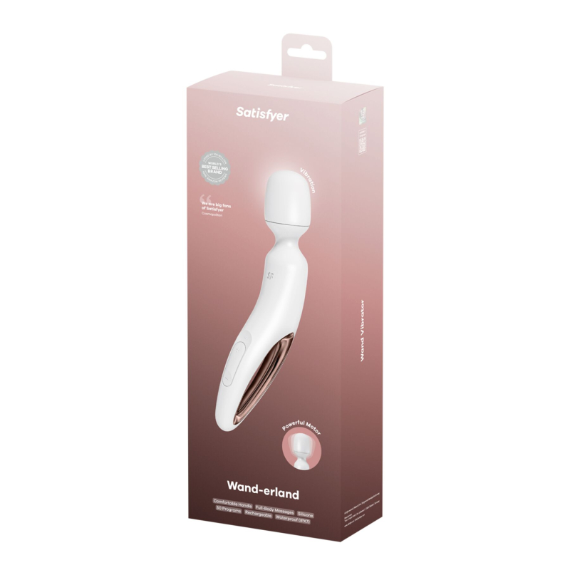 Вібромасажер (ванд) Satisfyer Wand, біло-золотистий (White/Rosegold)