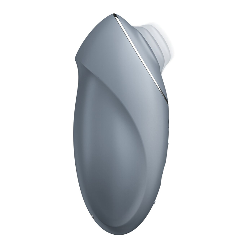 Вібростимулятор-пульсатор – Satisfyer Tap & Climax 1 Bluegrey – 11 віброрежимів + пульсації