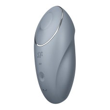 Вібростимулятор-пульсатор – Satisfyer Tap & Climax 1 Bluegrey – 11 віброрежимів + пульсації