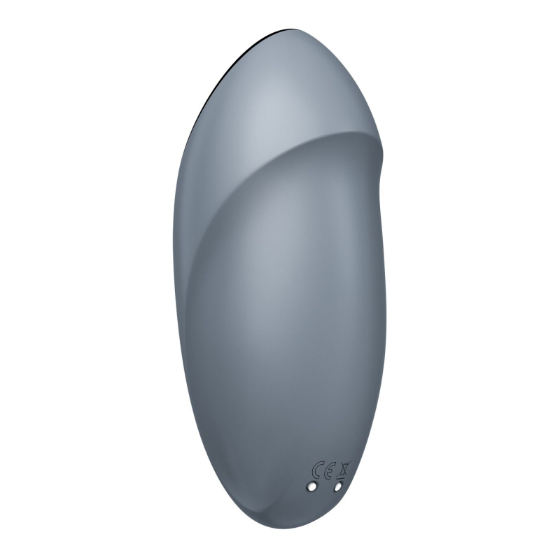 Вібростимулятор-пульсатор – Satisfyer Tap & Climax 1 Bluegrey – 11 віброрежимів + пульсації