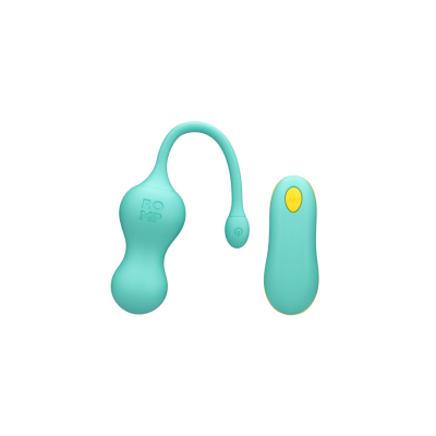 Виброяйцо для точки G – Romp Cello Light Teal – пульт управления, 4 режима + 6 уровней интенсивности