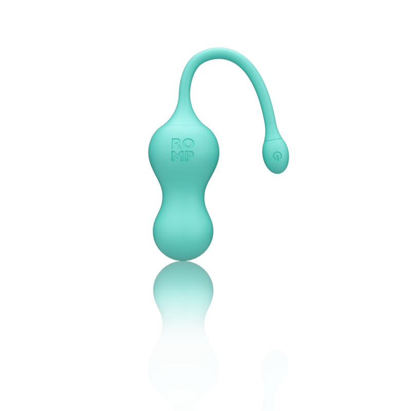 Віброяйце для точки G – Romp Cello Light Teal – пульт керування, 4 режими + 6 рівнів інтенсивності