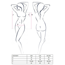 Відвертий боді з елементами стреп Passion Exclusive JADE BODY 2XL/3XL, чорний колір