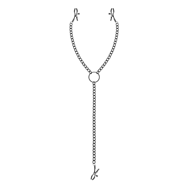 Затискачі для сосків та клітора Bedroom Fantasies: Nipple & Clitoral Clamps, чорні