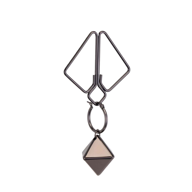 Зажимы для сосков с тяжелой подвеской LOCKINK Nipple Clamps with Heavy Pendant - Grey