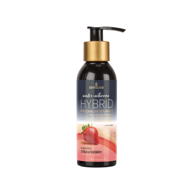 Змазка водно-силіконова Sensuva Hybrid Strawberry (125 мл) без цукру, можна для оральних пестощів