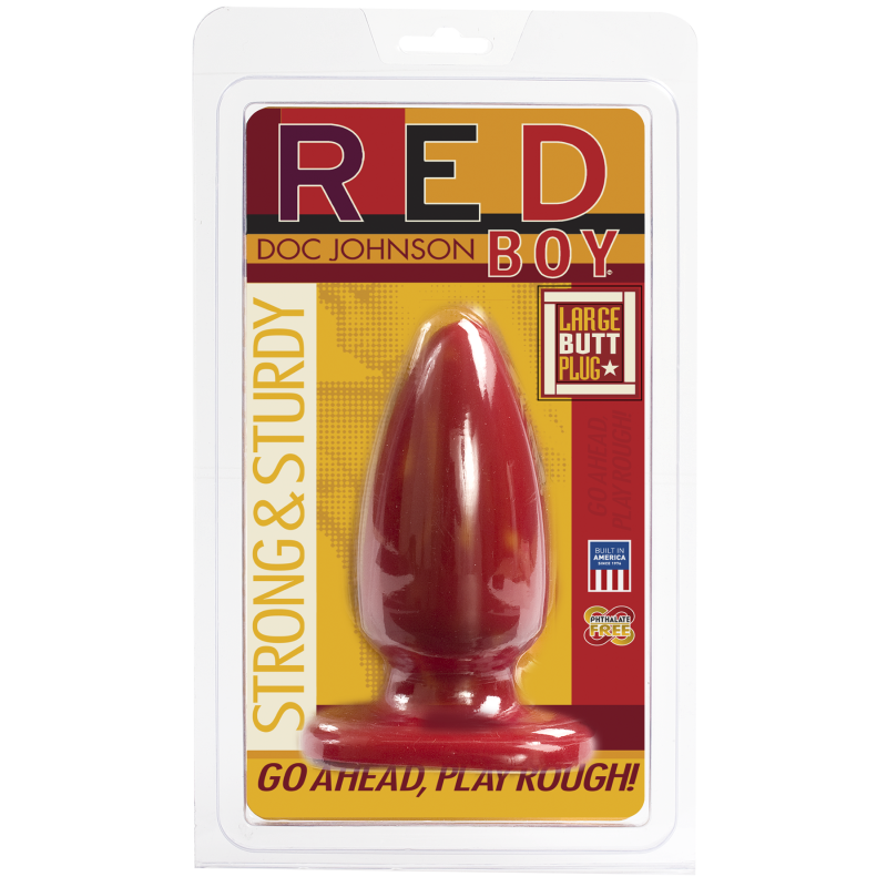 Анальная пробка-втулка Doc Johnson Red Boy - Large 5 Inch, макс. диаметр 5.5 см