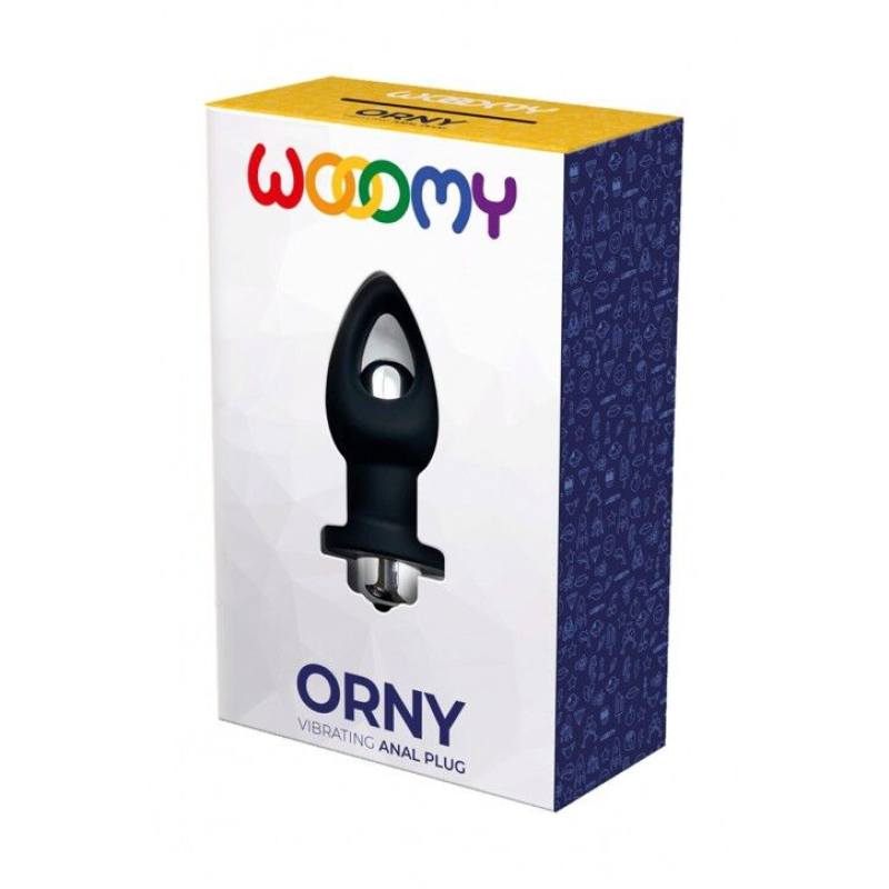 Анальная пробка Wooomy Orny со съемной виброкулей, 1 режим вибрации, диаметр 3.6 см, длина 8.4 см