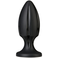 Анальний плаг із каналами для змащення Doc Johnson Platinum Premium Silicone – The Rocket – Black