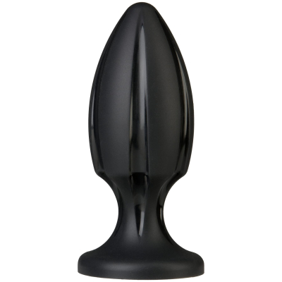 Анальний плаг із каналами для змащення Doc Johnson Platinum Premium Silicone – The Rocket – Black
