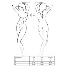 Боді монокіні Passion ADARA BODY S/M, чорний колір