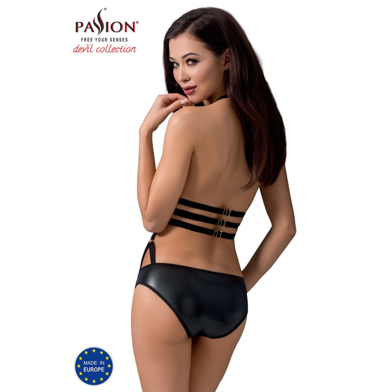 Боді монокіні під латекс Passion Exclusive LAMIS BODY S/M, чорний колір