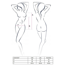 Боді монокіні під латекс Passion JEAN BODY 2XL/3XL, чорний колір