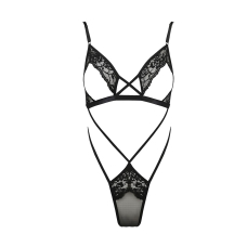 Боді монокіні з відкритими грудьми Passion DIABOLINA BODY L/XL, чорний колір