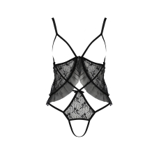 Боді монокіні з відкритими грудьми Passion JUSTINA BODY 2XL/3XL, чорний колір