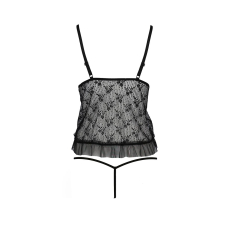 Боді монокіні з відкритими грудьми Passion JUSTINA BODY 2XL/3XL, чорний колір