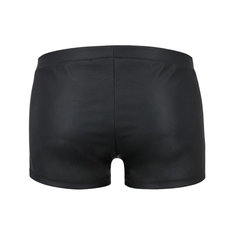 Чоловічі шкіряні боксери з клапаном Passion 050 SHORT PATRICK L/XL Чорний колір