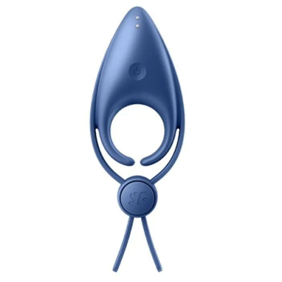Регульоване ерекційне віброкільце-ласо Satisfyer Sniper Blue з кліторальним стимулятором