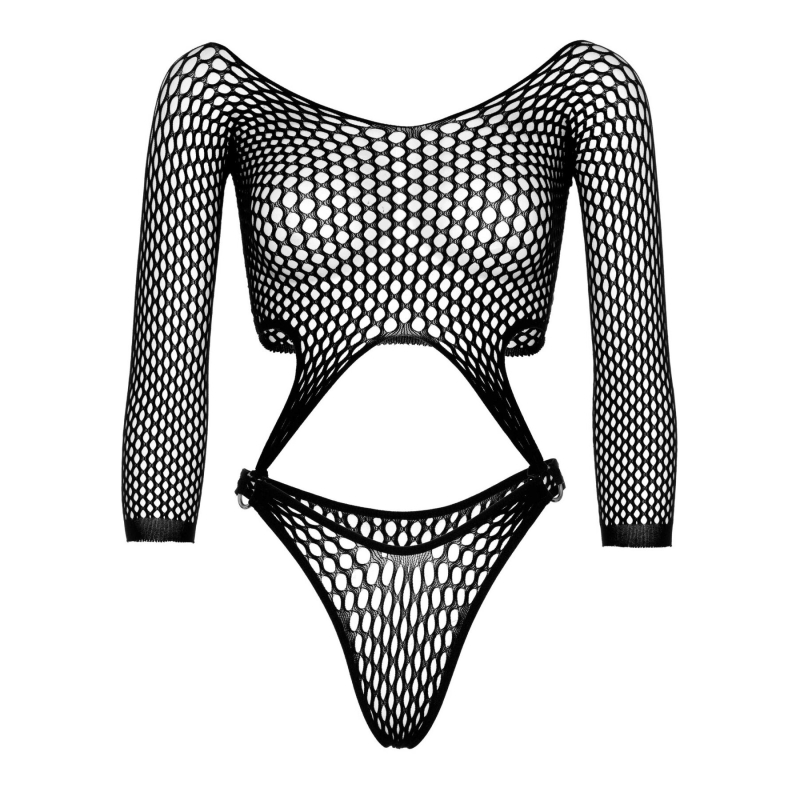 Еротичне боді Leg Avenue Top bodysuit with thong back Чорний колір