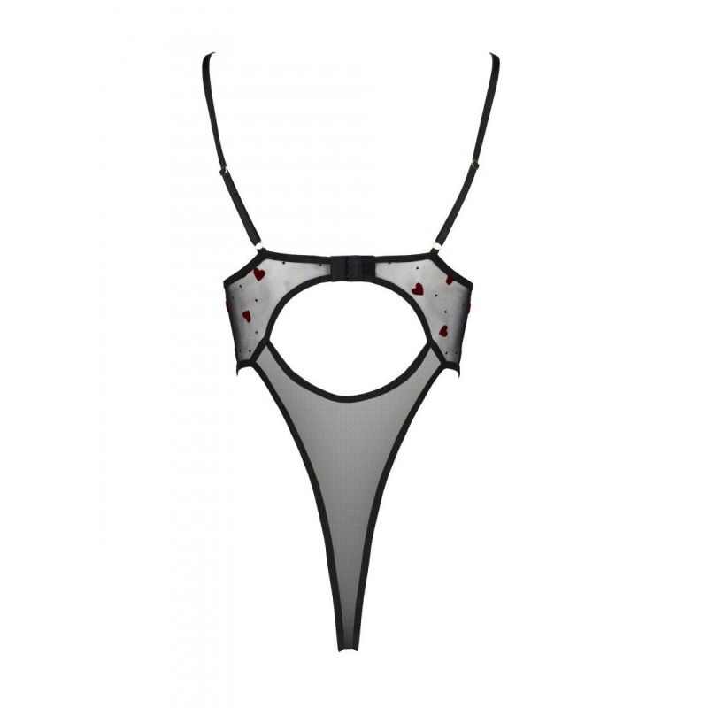 Еротичний боді з малюнком Passion LOVELIA BODY L/XL, чорний колір