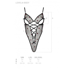 Еротичний боді з малюнком Passion LOVELIA BODY L/XL, чорний колір