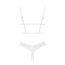 Еротичний комплект Obsessive Heavenlly 2–pcs cupless set XS/S, відкриті груди, з доступом